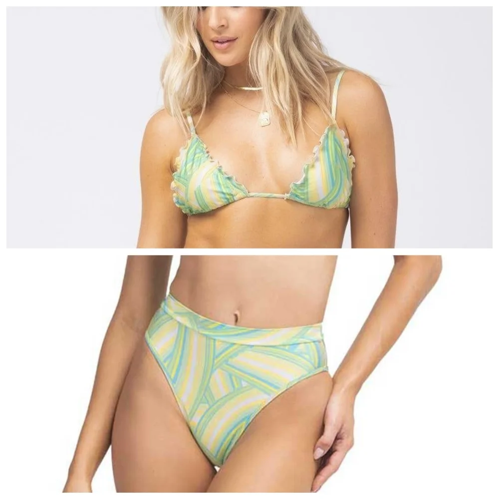 L*Space Maggie Frenchi Bikini Set Over the Rainbow